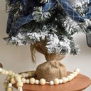Ver imagem 5 de Árvore de Natal Nevada Decorada Azul e Prata 90cm | Natal Formosinha
