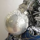 Ver imagem 6 de Árvore de Natal Nevada Decorada Azul e Prata 90cm | Natal Formosinha
