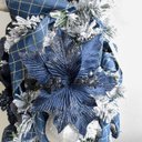 Ver imagem 2 de Árvore de Natal Nevada Decorada Azul e Prata 90cm | Natal Formosinha