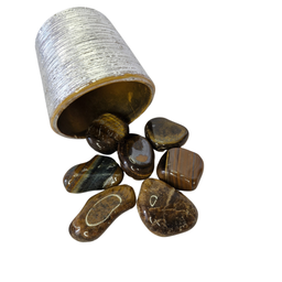 Pedra Olho de Tigre 3 a 5 Cm Rolada 250g Natural - 2