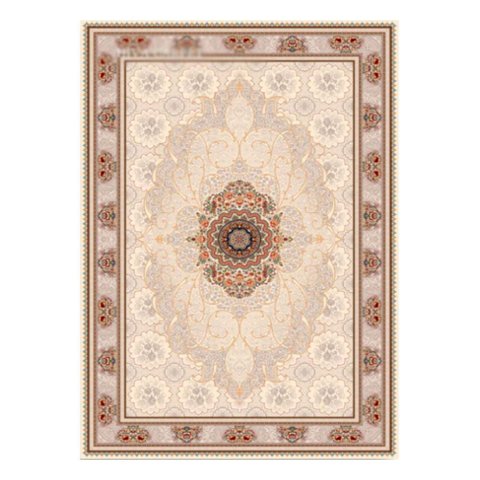 Tapete Persa Iraniano Bege Ideal para Sala Hall de Entrada e Quarto 1,00x1,50cm