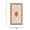 Tapete Persa Iraniano Bege Ideal para Sala Hall de Entrada e Quarto 1,00x1,50cm - 3