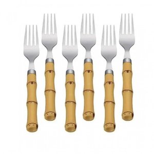 Jogo de Garfo de Sobremesa Inox Modelo Bambu 6 Peças - Mimo