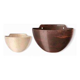 Vaso De Parede Cachepo Elegance Médio Para Jardim Vertical:Marrom - 3