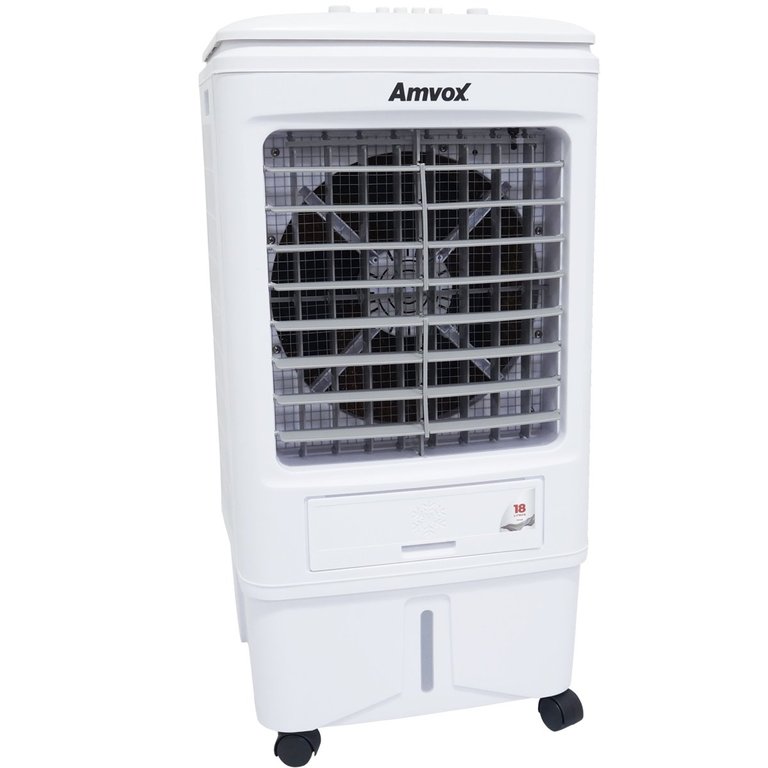 Climatizador Ar Frio 18l Portátil Evaporativo Industrial Umidificador Branco Amvox Acl 018 (220v)