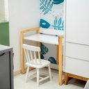 Ver imagem 7 de Escrivaninha Infantil Noah Natural e Branco Fosco – 80cm Abra Casa