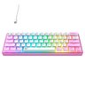 Teclado Mecânico Gamer Havit Kb877l - Formato 60% - Iluminação Rgb - Switch Red - Branco e Roxo - 1