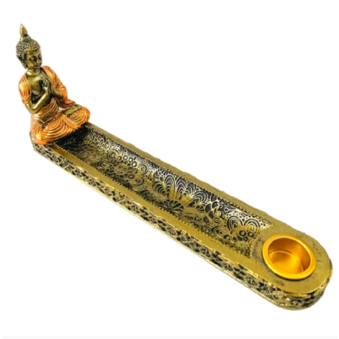 Incensário Barra Régua Vareta Resina Buda Roupa Rosé 20cm