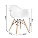 Ver imagem 2 de Mesa Jantar Industrial Canela 137x90cm Base V Dourada com 6 Poltronas Daw Madeira Branc Marrom