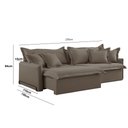 Ver imagem 2 de Sofá Cama Leona Retrátil e Reclinável 230 Cm Braço 15 Cm Meu Sofá Online