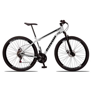 Bicicleta Mountain Bike 21 Velocidades Aço Suspensão Shimano Branco