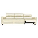 Ver imagem 2 de Sofá Sala de Cinema Elétrico Maldivas Reclinável Retrátil 4 Lugares 281cm Couro Off White G40 - Gran