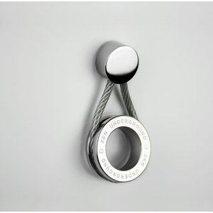 Puxador Ponto Fune Garage Cromado com Espia de Aço Zen Design 01 unidade