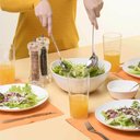Ver imagem 3 de Kit 2 Saladeiras Triangulares 3,5l Branca Plástico Pote de Salada Mesa Coza Cozy