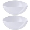 Ver imagem 1 de Kit 2 Saladeiras Triangulares 3,5l Branca Plástico Pote de Salada Mesa Coza Cozy