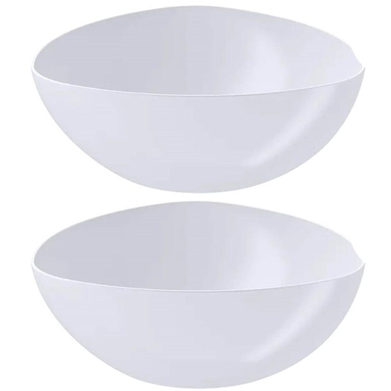 Kit 2 Saladeiras Triangulares 3,5l Branca Plástico Pote de Salada Mesa Coza Cozy Kit 2 Saladeiras Triangulares 3,5l Branca Plástico Pote de Salada Mesa Coza Cozy