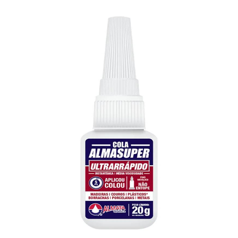Kit 12 Adesivo Instantâneo Ultrarrápido Almasuper 20g Almata
