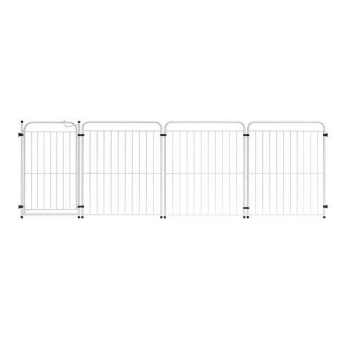 Cercado 3 Módulos + Portão 83cm Utilyse Branco Chiqueirinho Pets Cães Gatos Cachorros Coelhos