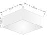 Plafon Quadrado Vivare Md-3059 Cúpula em Tecido 15/80x80cm - Bivolt - Branco - Bivolt - 2