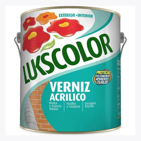 Verniz Acrílico Premium Plus Base Água Tijolo 3,6l Lukscolor:incolor