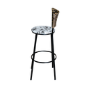 Ver imagem 5 de Jogo 2 Banqueta Alta Para Cozinha Ratan Cappuccino Preta Estofado Floral Floral