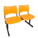 Ver imagem 2 de Cadeira Longarina Iso 2 Lugares Laranja Popmov