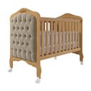 Ver imagem 3 de Berço Mini Cama Harmonia Nature/branco com Capitonê e Colchão Physical - Permóbili Baby