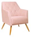 Ver imagem 1 de Poltrona Decorativa - Belize - Revestimento Suede Ladecor Estofados Rosa