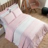 Jogo de Cama Estampado Rosa Casal Padrão 4 Peças 100% Algodão 200 Fios - 4