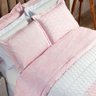 Jogo de Cama Estampado Rosa Casal Padrão 4 Peças 100% Algodão 200 Fios - 1