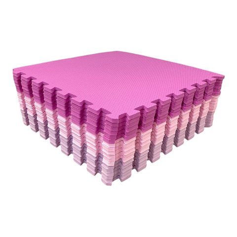 Kit 10 Tatame Eva Linha Premium 50x50x1cm 10mm Tons de Menina
