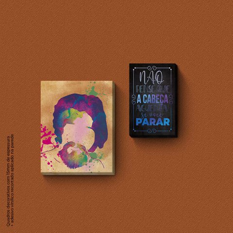 Tente Outra Vez - Quadro ou Placa Decorativa com 2 Peças É Decoração Quadros e Placas Decorativas 15