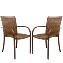 Ver imagem 1 de 2 Cadeiras Argila, Alumínio Pintura Eletrostática Marrom