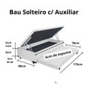 Ver imagem 5 de Cama Box Baú Solteiro com Auxiliar (bicama) + Colchão Solteiro Espuma D20 12cm | Kit Completo com Ca