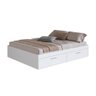 Cama de Casal Queen Branca com 4 Portas Basculantes Organizadoras Mdp Tókio Art In Móveis - 2