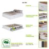 Cama de Casal Queen Branca com 4 Portas Basculantes Organizadoras Mdp Tókio Art In Móveis - 5