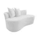 Ver imagem 3 de Namoradeira Sofá Feijão Hana Orgânica Couro Branco