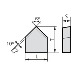 Pastilha de Solda Est Metal Duro - Tipo Sms F16 - Classe P30 - 3