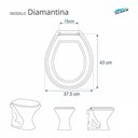 Ver imagem 5 de Assento Sanitário Poliester Diamantina Salmao para Vaso
