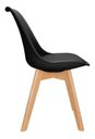 Ver imagem 3 de Kit C/6 Cadeiras Leda – Charles Eames, Saarinen Wood com Almofada Preta
