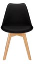 Ver imagem 4 de Kit C/6 Cadeiras Leda – Charles Eames, Saarinen Wood com Almofada Preta