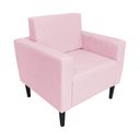 Ver imagem 2 de Jogo 2 Poltronas Estofadas Para Escritório Leticia Slim Suede Rosa Bebe - LM DECOR