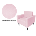 Ver imagem 3 de Jogo 2 Poltronas Estofadas Para Escritório Leticia Slim Suede Rosa Bebe - LM DECOR