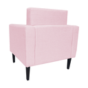 Ver imagem 4 de Jogo 2 Poltronas Estofadas Para Escritório Leticia Slim Suede Rosa Bebe - LM DECOR