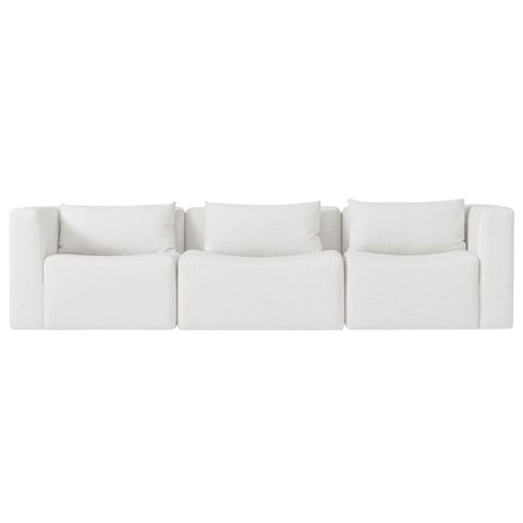 Sofá 3 Lugares Billy 210cm Orgânico Luxo Recepção Bouclé