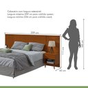 Ver imagem 3 de Cabeceira Regulável Painel Ripado Pés Palito em Madeira Like