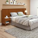 Ver imagem 1 de Cabeceira Regulável Painel Ripado Pés Palito em Madeira Like