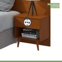 Ver imagem 6 de Cabeceira Regulável Painel Ripado Pés Palito em Madeira Like