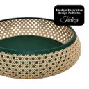 Ver mais imagens de Vaso Baixo Cachepot Redondo Rústico Design Palhinha Treliça Rattan Sintético Prime 23cm - Mundial Ca