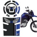 Ver imagem 1 de Kit Protetor Tanque Bocal Resinado Bros 25/26 Carbono Azul3